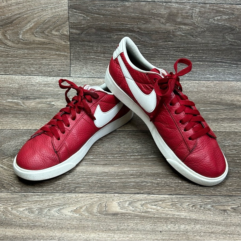 Nike Blazer Low PRM Womens 9.5 Red Sail Basketball Sneakers Gym Tennis Shoes - Picture 4 of 13